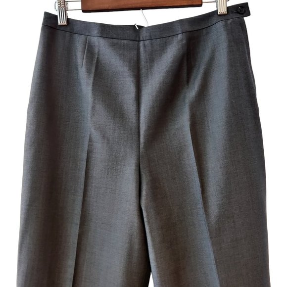 J Crew Womens NWT 12 Silver Gray Wool Mohair Front Crease Straight Career Pants - Picture 3 of 8